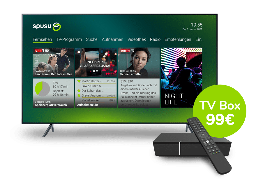 Vorschau fernsehen mit spusu TV Box